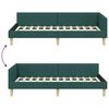 vidaXL Corner Bed Frame with Headboard Dark Green 100 x 200 cm Fabric