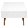 vidaXL Coffee Table MOLDE White 100x55x31 cm Solid Wood Pine