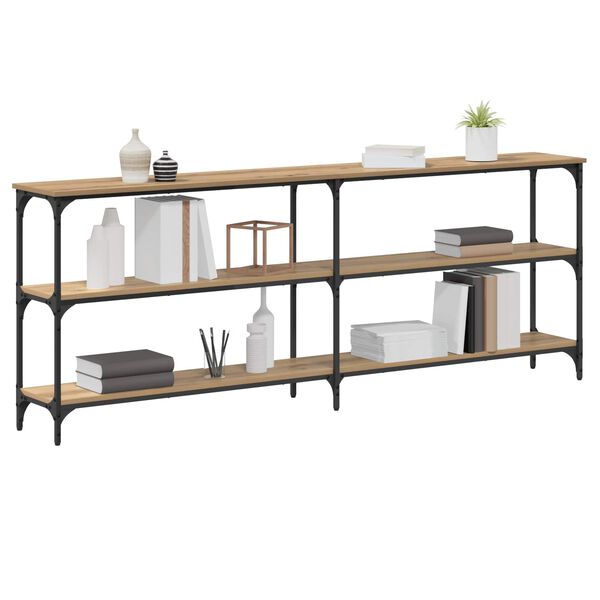 vidaXL Console Table Artisan oak 200 x 29 x 75 cm