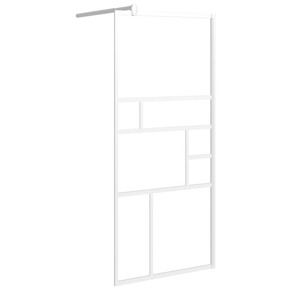 vidaXL Walk-in Shower Wall 80x195 cm ESG Glass White