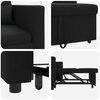vidaXL Single Sofa Bed Reclining Black 90 x 165 x 87 cm Fabric