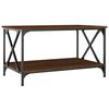 vidaXL Coffee Table Brown Oak 80x50x45 cm Engineered Wood and Iron