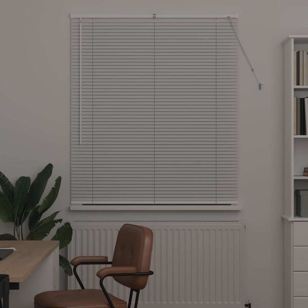 vidaXL Venetian Blinds Height Adjustable White 130 x 120 cm Aluminium