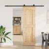 vidaXL Sliding Door with Hardware Set 70x210 cm Solid Wood Pine