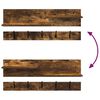 vidaXL Wall-Mounted Coat Rack with Shelf Smoked Oak 90 x 15 x 36 cm