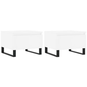 vidaXL Coffee Tables 2 pcs White 50x46x35 cm Engineered Wood