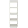 vidaXL Book Cabinet/Room Divider White 40x35x135 cm Solid Pinewood