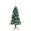 vidaXL Corner Artificial Christmas Tree Green 120 cm PVC and Metal