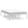 vidaXL Metal Bed Frame without Mattress White 135x190cm