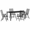 vidaXL Garden Dining Set 5 pcs Anthracite Powder-Coated Steel
