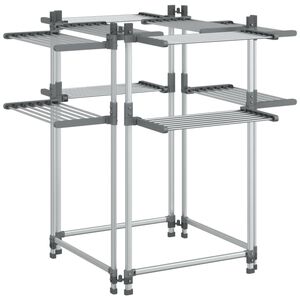 vidaXL Laundry Drying Rack 107x107x120 cm Aluminium