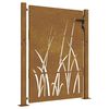 vidaXL Garden Gate 100x150 cm Corten Steel Grass Design