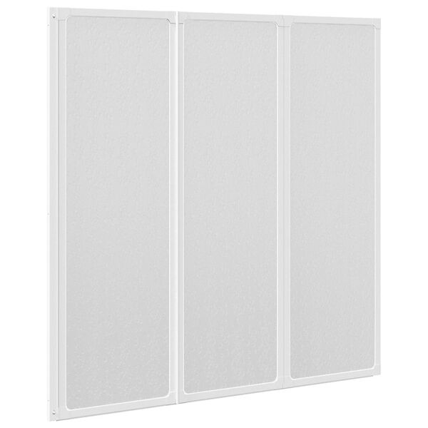 Shower Bath Screen Wall 117 x 120 cm 3 Panels Foldable