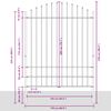 vidaXL Garden Fence Grey 170 x 225 cm Powder-Coated Steel