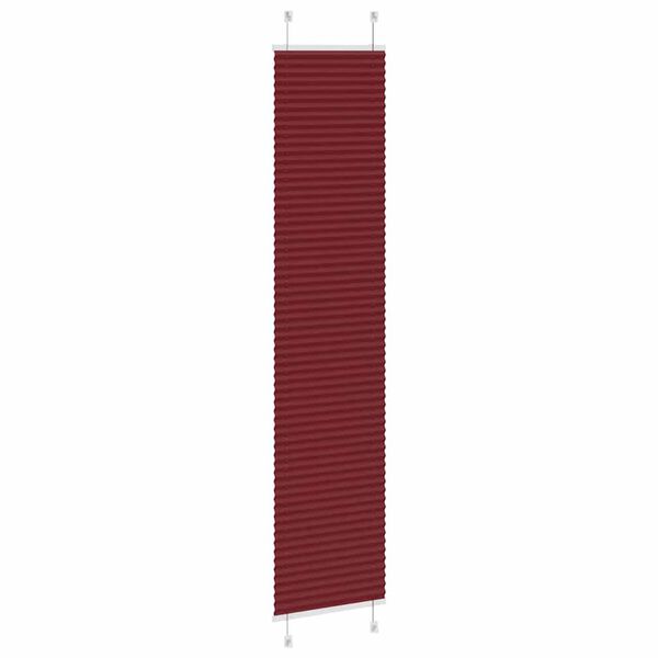vidaXL Pleated Blind Bordeaux Red 40x200 cm Fabric Width 39.4 cm Polyester