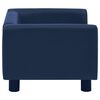 vidaXL Dog Sofa Foam Cushion Blue 60x43x30 cm Plush&Faux Leather