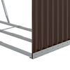 vidaXL Log Holder Brown 120x45x140 cm Galvanised Steel