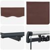 vidaXL Manual Retractable Awning Brown 500x300 cm