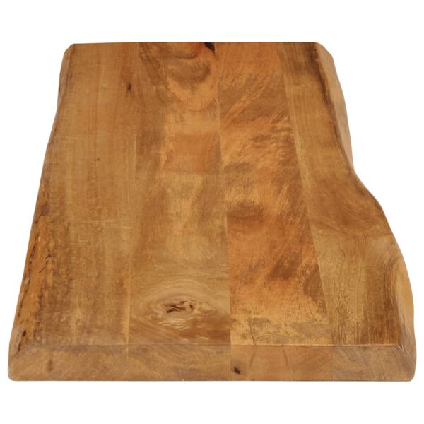 vidaXL Table Top 140x40x3.8 cm Live Edge Solid Wood Mango