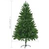 vidaXL Artificial Pre-lit Christmas Tree with Ball Set 180 cm Green
