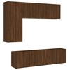 vidaXL 5 Piece TV Wall Units Brown Oak Engineered Wood