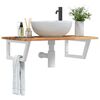 vidaXL Basin Shelf Wall Mounted Steel and Solid Wood Acacia
