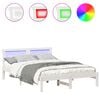 vidaXL Bed Frame with Headboard White 120 x 200 cm Solid Pine Wood