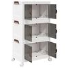 vidaXL Stackable Storage Box with Wheels 3-Tier 28 L 48.5x29.5x86 cm