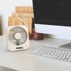 Perel Portable USB Fan Cream and White