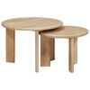 vidaXL Nesting Coffee Tables 2 pcs Black Solid Mango Wood