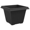 vidaXL Square Flower Pot 24 pcs Black 43 x 43 x 33.5 cm Plastic