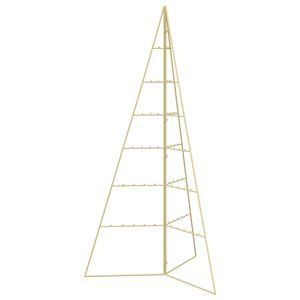 vidaXL Metal Christmas Tree KUOPIO 140 cm Steel Gold