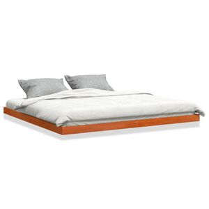 vidaXL Bed Frame without Mattress Wax Brown 180x200 cm Super King Solid Wood Pine