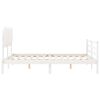 vidaXL Bed Frame without Mattress White 140x190 cm Solid Wood