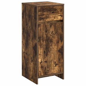 vidaXL Bathroom Cabinet Smoked Oak 35 x 36.5 x 85 cm Engineered Wood