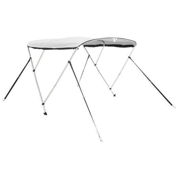 vidaXL 3-bow Bimini Top with Mesh Sidewalls 183x(137-152)x137 cm