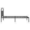 vidaXL Metal Bed Frame without Mattress with Headboard Black 100x190cm