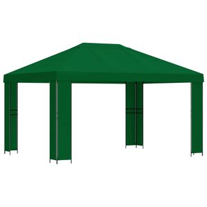 vidaXL Gazebo 4 x 3 m Green Polyester and Steel 190