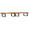 vidaXL Basin Shelf Wall Mounted Steel and Solid Wood Acacia