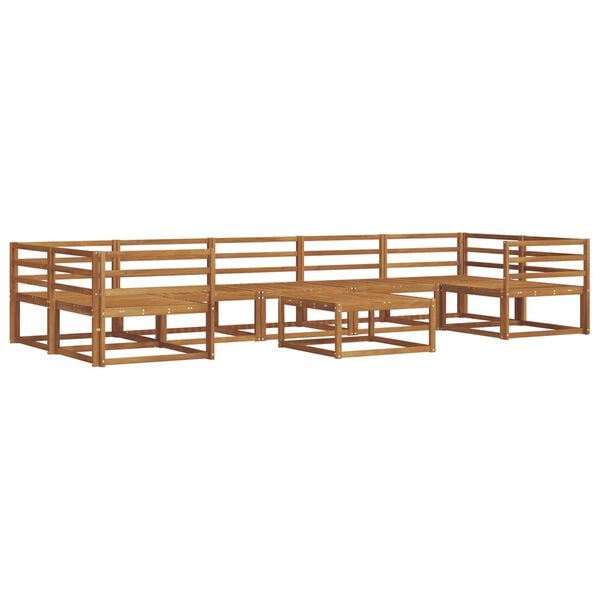 vidaXL Outdoor Sofa Set 8 pcs Natural Solid Acacia Wood