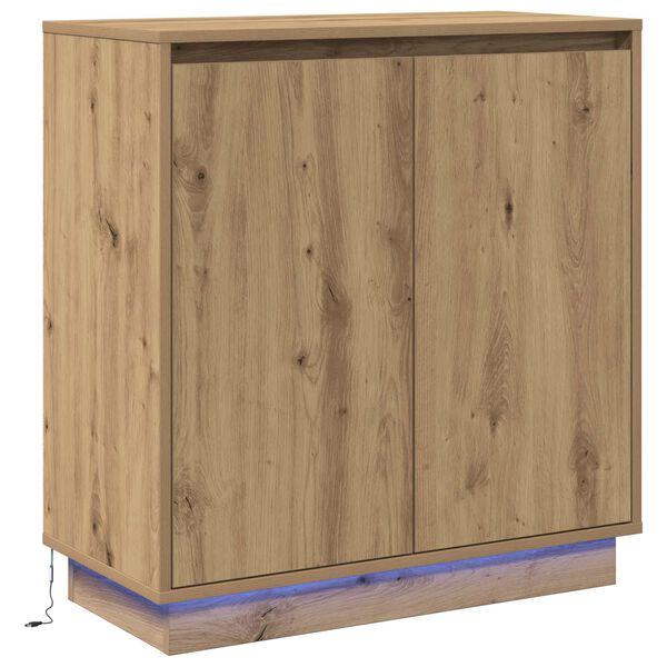 vidaXL LED Sideboard Artisan Oak 71 x 34.5 x 75 cm Engineered Wood
