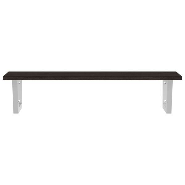 vidaXL Basin Shelf Wall Mounted Steel and Solid Wood Oak