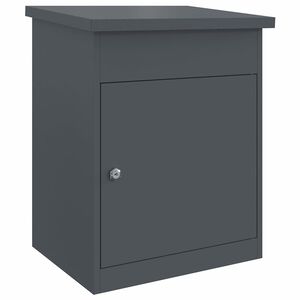 vidaXL Parcel Drop Box with Storage Anthracite 47.5 x 38 x 59 cm Steel