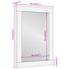 vidaXL Bathroom Mirror Brown 50x70x3 cm Solid Wood Mango and Glass