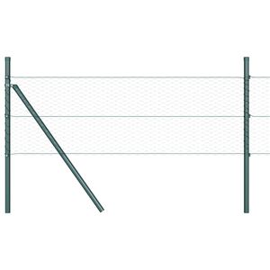 vidaXL Hexagonal Fence Ground Fix 100 x 0.6 m PVC-Coated Steel Green