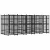 vidaXL Outdoor Dog Kennel Steel 9,22 m&sup2;