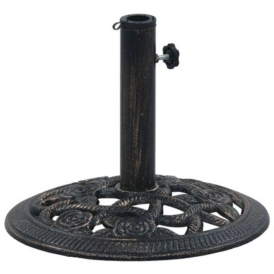 vidaXL Umbrella Base Black and Bronze 9 kg 40 cm Cast Iron