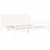 vidaXL Bed Frame without Mattress White 200x200 cm Solid Wood