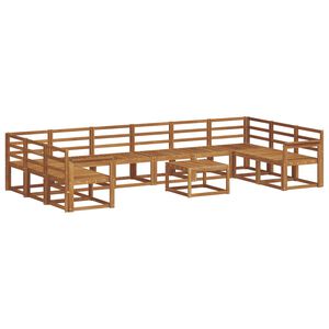vidaXL Outdoor Sofa Set 11 pcs Natural Solid Acacia Wood