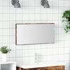 vidaXL Mirror Wall-mounted Brown 80 x 37 cm Glass and Engineered Wood